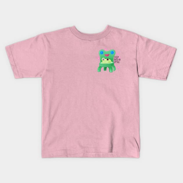 Froggy Chair Animal Crossing Kids T-Shirt by desiisart